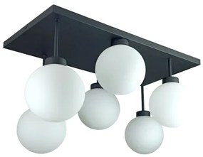 Lustră aplicată DEA 6xE14/60W/230V negru/alb