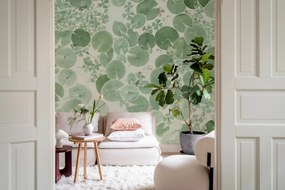 Tapet Water Lilies, Light Green, Rebel Walls