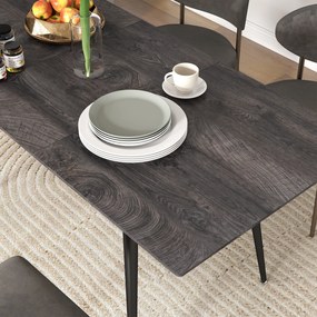 HOMCOM Masă extensibilă, masă extensibilă pentru 6-8 persoane, masă de bucătărie cu picioare solide din oțel | Aosom Romania