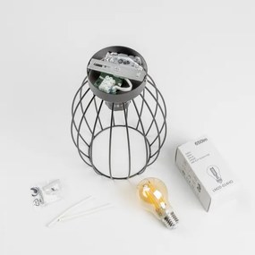 Plafonieră LED 1xE27/6,5W/230V neagră