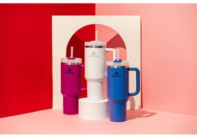 Termos alb cu pai din oțel inoxidabil 1,18 l Quencher H2.0 FlowState Tumbler Frost – Stanley