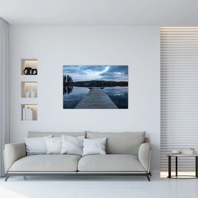 Tablou - Ponton de lemn, lac (90x60 cm)