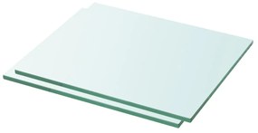 vidaXL Rafturi, 2 buc., 30 x 20 cm, panouri sticlă transparentă