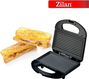 Sandwich Maker Floria ZLN0829, Putere 750W, Placa de tip grill, Antiaderenta, indicator luminos, Negru