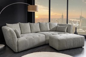 Canapea mare, Tesatura boucle gri, ROYAL 295cm