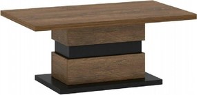 Masuta cafea DELIS T, stejar/negru, DTD laminat, 110x65x46 cm