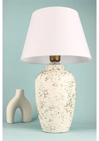Lampă de masă RAMZES 1xE27/40W/230V alb/crem