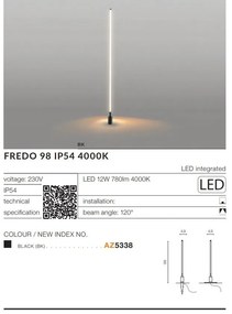 Corp cu tarus iluminat arhitectural exterior IP54 LED FREDO 98