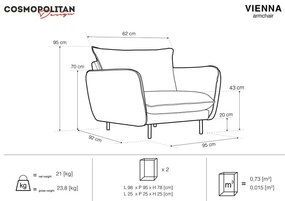 Fotoliu Cosmopolitan Design Vienna, gri