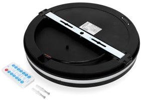 LED plafonieră baie cu senzor LED/24W/230V pr. 30 cm negru + DO