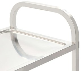 Carucior de bucatarie 2 niveluri 96,5x55x90 cm otel inoxidabil