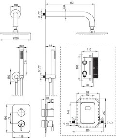 SILIA – Set de Duș Îngropat cu BOX și Cap de Duș Rotund, BXYYAQSM Finisaj Bianco 🚿✨