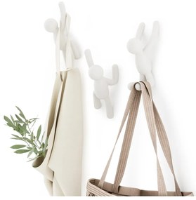 Cârlige 3 buc. de montat pe perete din plastic Buddy – Umbra