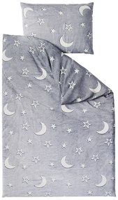 Lenjerie cocolino luminoasa BIG MOON gri Dimensiune lenjerie de pat: 70 x 90 cm | 140 x 200 cm