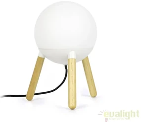 Lampa de masa / Veioza design modern minimalist natur / alb / opal Mine White 28378