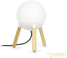 Lampa de masa / Veioza design modern minimalist natur / alb / opal Mine White 28378