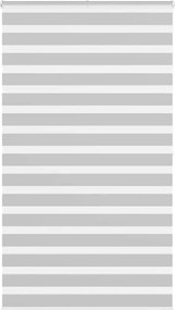 vidaXL Jaluzea tip zebra gri deschis lățime țesătură 115,9cm poliester