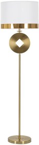 Lampadar alb / auriu din metal si textil, ø 40 cm, soclu E27, max 40W, Coin Mauro Ferreti