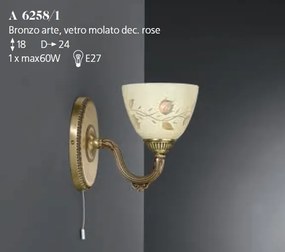 Aplica de perete din alama 1 brat design italian 6258