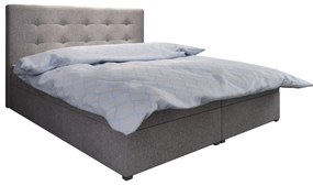 Pat matrimonial Boxspring 140 cm Fade 1 (gri) ( cu saltea și sp. depozitare). 1046474