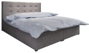 Pat matrimonial Boxspring 180 cm Fade 1 (gri) ( cu saltea și sp. depozitare). 1046490