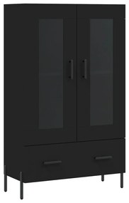 828309 vidaXL Dulap înalt, negru, 69,5x31x115 cm, lemn prelucrat