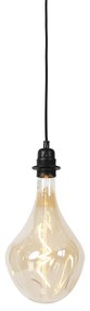 Lampă suspendată neagră reglabilă cu LED auriu reglabilă - Cava Luxe