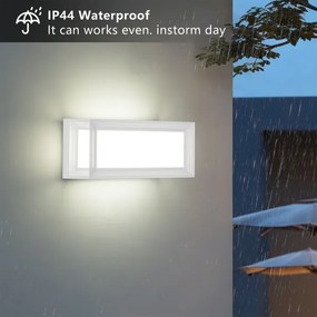 Brilagi - Aplica de perete pentru exterior PARKER LED, 12W, 230V, albă, IP44