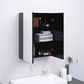 331529 vidaXL Dulap de baie cu oglindă, antracit, 60x15x75 cm, MDF