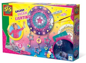 Set creativ copii - Capcana de vise cu ghirlanda luminoasa cu tematica galaxie