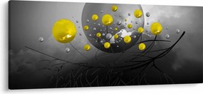 Tabloul - bile abstracte galbene (120x50 cm)