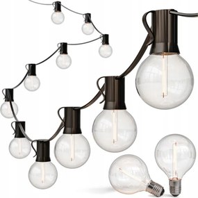 Ghirlandă LED reglabilă de exterior 25xE12/1W/24/230V 17,5 m IP65 neagră + telecomandă