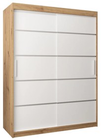 Dulap de haine 150 cm Verika 1 150 (stejar artisan + alb). 1063698