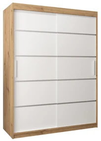 Dulap de haine 180 cm Verika 1 180 (stejar artisan + alb). 1063712