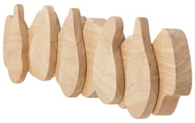 Cuier de perete în culoare naturală din lemn de arbore de cauciuc Ross – Bloomingville