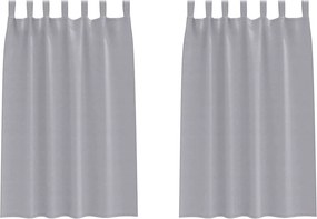 vidaXL Perdele Opaque cu Inel 2 pcs Gri Metalic 175 x 140 cm Poliester