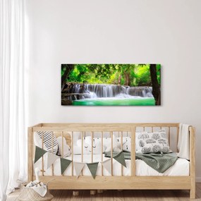 Tablou - cascada din Kanchanaburi, Thailanda (120x50 cm)