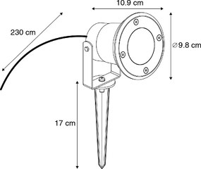 Set de 3 spoturi inteligente de grădină negre, inclusiv cablu și ștecher 230cm IP65 - Basic