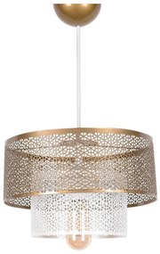 Lustră albă/aurie cu abajur din metal ø 26,5 cm – Opviq lights