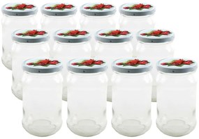 Set borcane de conservare Orion, cu capac, 0,3 l, 12 buc.