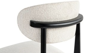Set de scaune de sufragerie Lionte White andBlack, 2 buc.