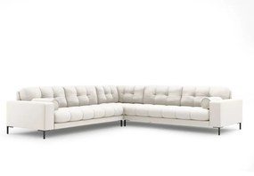 Coltar 6 locuri Bali tapitat/picioare negre – L256 x l256 x h75