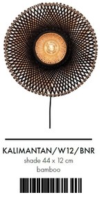 Aplica de perete eco din bambus Kalimantan 44cm nat/bl