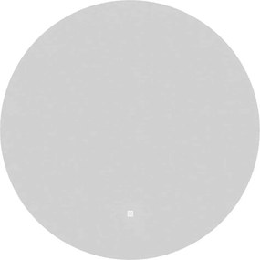 Oglindă lemn masiv cu iluminare LED rotundă Ø60/80 cm - 80cm