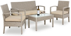 Deuba Set rattan Jamaica - crem