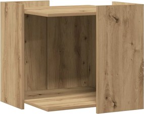 vidaXL Cutie litieră pisici stejar artizanal 53x53x51cm lemn prelucrat