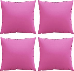 vidaXL Perne decorative 4 pcs Roz 60 x 60 cm Material din poliester