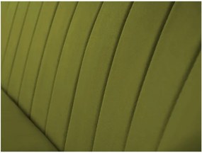 Canapea cu tapițerie din catifea Mazzini Sofas Sardaigne, 158 cm, verde