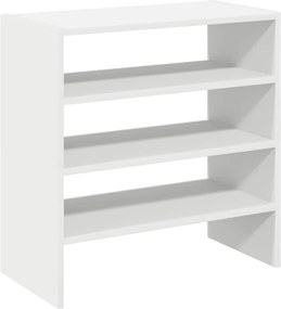 vidaXL Rafturi pantofi 2 buc stivuibile alb 60x30x30,5 cm