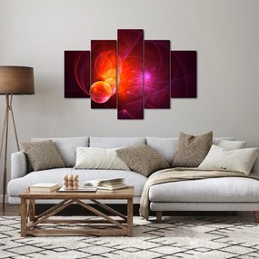 Tabloul modern cu abstracțiune roz (150x105 cm)